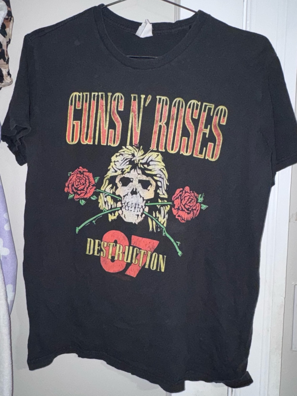 GNR 1987 Black 'Destruction' authentic concert tshirt small